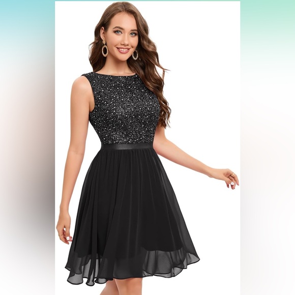 NWOT Bbonlinedress Sparkly Glitter Cocktail Mini Formal Flowy  Dress size XXL - Picture 1 of 11
